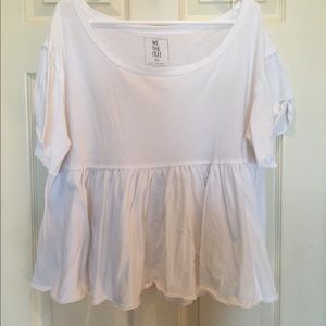 We the Free White Flowy Tee